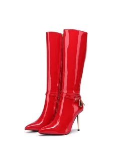 Giaro Giaro LEANDRA RED SHINY KNEE BOOTS -Urban Sole Shop giaro giaro leandra red shiny knee boots 5