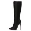 Giaro Giaro MILANA BLACK MATTE LACE KNEE BOOTS
