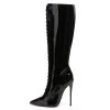 Giaro Giaro MILANA BLACK SHINY LACE KNEE BOOTS