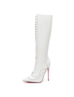 Giaro Giaro MILANA WHITE MATTE LACE KNEE BOOTS 13 Giaro Giaro MILANA WHITE MATTE LACE KNEE BOOTS -Urban Sole Shop giaro giaro milana white matte lace knee boots 1