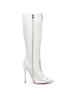Giaro Giaro MILANA WHITE MATTE LACE KNEE BOOTS 15 Giaro Giaro MILANA WHITE MATTE LACE KNEE BOOTS -Urban Sole Shop giaro giaro milana white matte lace knee boots 3