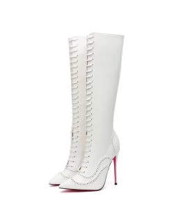 Giaro Giaro MILANA WHITE MATTE LACE KNEE BOOTS 19 Giaro Giaro MILANA WHITE MATTE LACE KNEE BOOTS -Urban Sole Shop giaro giaro milana white matte lace knee boots 7