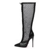 Giaro Giaro PIKANTE BLACK MESH MESH LACE KNEE BOOTS