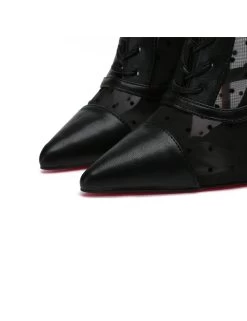 Giaro Giaro PIKANTE BLACK MESH MESH LACE KNEE BOOTS -Urban Sole Shop giaro giaro pikante black mesh mesh lace knee boot 8