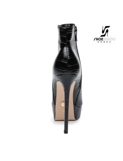 Giaro Giaro Platform Ankle Boots STACK In Black Croc Print -Urban Sole Shop giaro giaro platform ankle boots stack in black cr 4