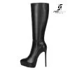 Giaro Giaro Platform Knee Boots SARAYA In Black