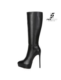Giaro Giaro Platform Knee Boots SARAYA In Black
