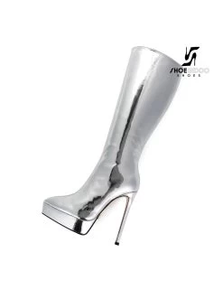 Giaro Giaro Platform Knee Boots SARAYA In Silver Shiny 16 Giaro Giaro Platform Knee Boots SARAYA In Silver Shiny -Urban Sole Shop giaro giaro platform knee boots saraya in silver s 6