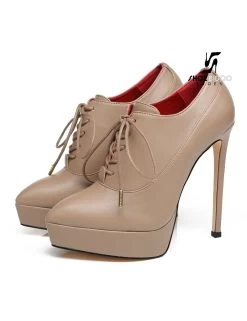 Giaro Giaro Platform Lace Up Pumps SNUG In Taupe With Red Lining -Urban Sole Shop giaro giaro platform lace up pumps snug in taupe w 6