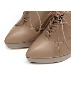 Giaro Giaro Platform Lace Up Pumps SNUG In Taupe With Red Lining -Urban Sole Shop giaro giaro platform lace up pumps snug in taupe w 7