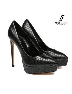 Giaro Giaro Platform Pumps SCANT In Black Snake Print -Urban Sole Shop giaro giaro platform pumps scant in black snake pr 4