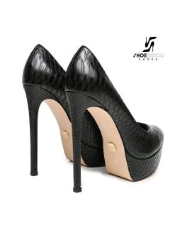 Giaro Giaro Platform Pumps SCANT In Black Snake Print -Urban Sole Shop giaro giaro platform pumps scant in black snake pr 5