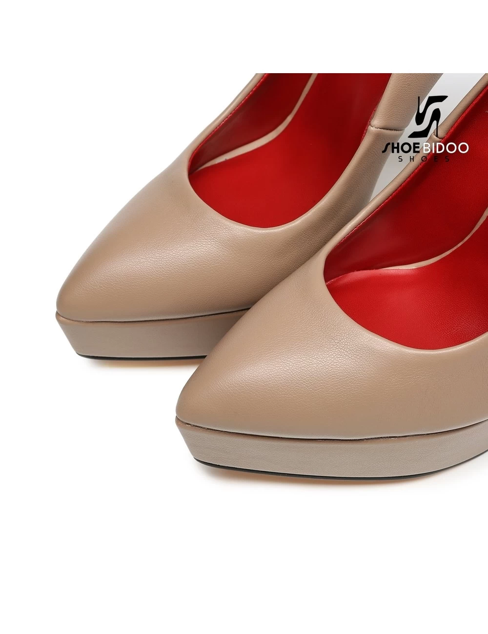 Giaro Giaro Platform Pumps SCANT In Taupe With Red Lining 6 Giaro Giaro Platform Pumps SCANT In Taupe With Red Lining - Image 6