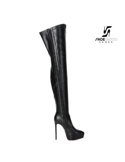 Giaro Giaro Platform Thigh Boots SPIRE In Black -Urban Sole Shop giaro giaro platform thigh boots spire in black 3
