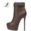 Giaro Giaro SADIE TAUPE MATTE OXFORD ANKLE BOOTS