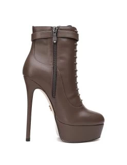 Giaro Giaro SADIE TAUPE MATTE OXFORD ANKLE BOOTS -Urban Sole Shop giaro giaro sadie taupe matte oxford ankle boots 2