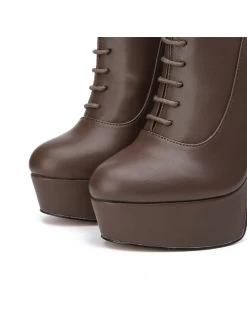 Giaro Giaro SADIE TAUPE MATTE OXFORD ANKLE BOOTS -Urban Sole Shop giaro giaro sadie taupe matte oxford ankle boots 5