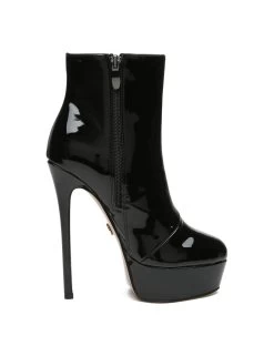 Giaro Giaro SIDDY BLACK SHINY ANKLE BOOTS -Urban Sole Shop giaro giaro siddy black shiny ankle boots 3