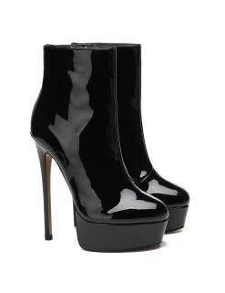 Giaro Giaro SIDDY BLACK SHINY ANKLE BOOTS -Urban Sole Shop giaro giaro siddy black shiny ankle boots 4