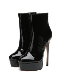 Giaro Giaro SIDDY BLACK SHINY ANKLE BOOTS -Urban Sole Shop giaro giaro siddy black shiny ankle boots 7