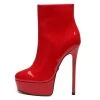 Giaro Giaro SIDDY RED SHINY ANKLE BOOTS