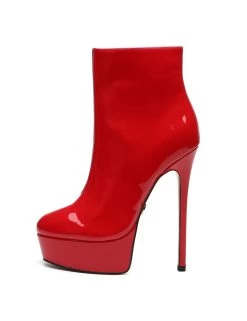 Giaro Giaro SIDDY RED SHINY ANKLE BOOTS