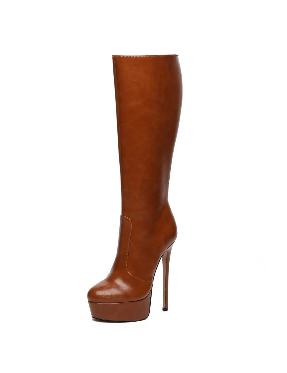 Giaro Giaro STACKSTAND BROWN MATTE KNEE BOOTS 2 Giaro Giaro STACKSTAND BROWN MATTE KNEE BOOTS - Image 2