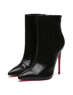 Giaro Giaro TALIA BLACK SNAKE ANKLE BOOTS -Urban Sole Shop giaro giaro talia black snake ankle boots 3