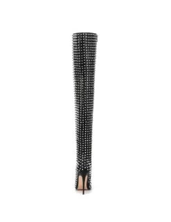 Giaro Giaro TINDRA BLACK/SILVER THIGH BOOTS -Urban Sole Shop giaro giaro tindra black silver thigh boots 2