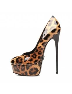 Giaro Leopard Giaro "Galana" Shiny Platforms Pumps
