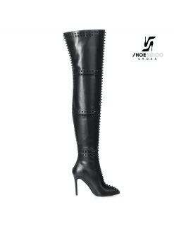 Giaro LUNA Thigh High Boots With High Heels And Lots Of Studs -Urban Sole Shop giaro luna thigh high boots with high heels and lo 4