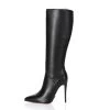 Giaro MILA | BLACK MATTE | KNEE BOOTS | Italian Style