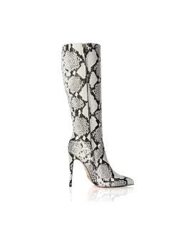 Giaro MILA | GREY SNAKE | KNEE BOOTS | Italian Style -Urban Sole Shop giaro mila grey snake knee boots italian style 2