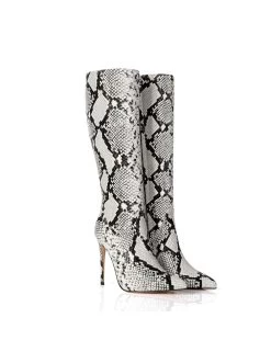 Giaro MILA | GREY SNAKE | KNEE BOOTS | Italian Style -Urban Sole Shop giaro mila grey snake knee boots italian style 4