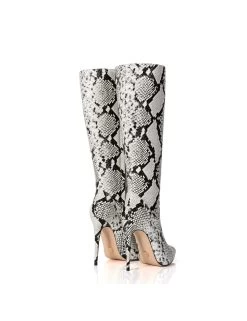Giaro MILA | GREY SNAKE | KNEE BOOTS | Italian Style -Urban Sole Shop giaro mila grey snake knee boots italian style 5