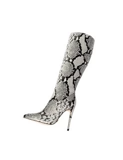 Giaro MILA | GREY SNAKE | KNEE BOOTS | Italian Style -Urban Sole Shop giaro mila grey snake knee boots italian style 8