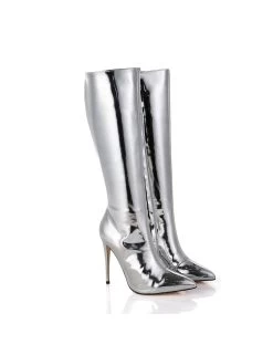 Giaro MILA | SILVER SHINY | KNEE BOOTS | Italian Style 14 Giaro MILA | SILVER SHINY | KNEE BOOTS | Italian Style -Urban Sole Shop giaro mila silver shiny knee boots italian style 4