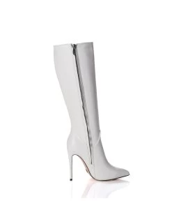 Giaro MILA | WHITE MATTE | KNEE BOOTS | Italian Style -Urban Sole Shop giaro mila white matte knee boots italian style 2