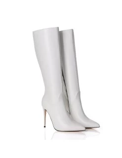 Giaro MILA | WHITE MATTE | KNEE BOOTS | Italian Style -Urban Sole Shop giaro mila white matte knee boots italian style 4