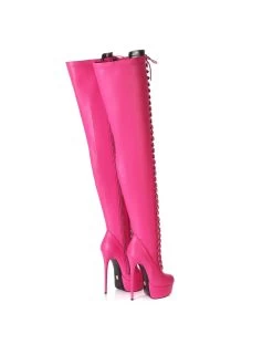 Giaro Pink Lace-up Ultra "Galana MOUCHARDE" Thigh Boots -Urban Sole Shop giaro pink lace up ultra galana moucharde thigh bo 5