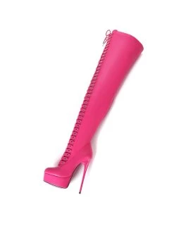 Giaro Pink Lace-up Ultra "Galana MOUCHARDE" Thigh Boots -Urban Sole Shop giaro pink lace up ultra galana moucharde thigh bo 8