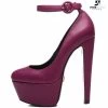 Giaro Purple Giaro "Destroyer" Pumps With Anklestrap