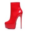 Giaro Red Shiny Giaro "Galana" Ankle Boots