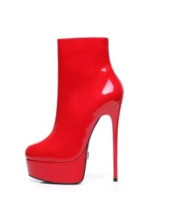 Giaro Red Shiny Giaro "Galana" Ankle Boots