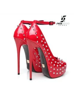 Giaro Red Shiny Giaro "Galana" Platforms With Spikes -Urban Sole Shop giaro red shiny giaro galana platforms with spikes 7