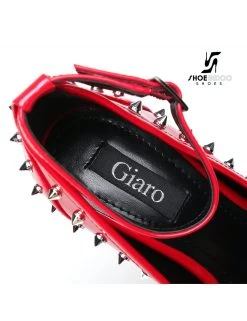 Giaro Red Shiny Giaro "Galana" Platforms With Spikes -Urban Sole Shop giaro red shiny giaro galana platforms with spikes 8