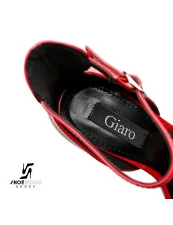 Giaro Red Shiny Giaro MINA High Ankle Belt Sandals -Urban Sole Shop giaro red shiny giaro mina high ankle belt sandals 8