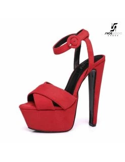 Giaro Red Velour Giaro "Destroyer" Sandals With Anklestrap 12 Giaro Red Velour Giaro "Destroyer" Sandals With Anklestrap -Urban Sole Shop giaro red velour giaro destroyer sandals with ankl 2