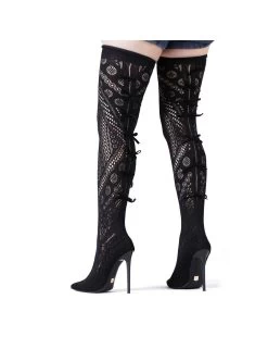 Giaro SARAFINA | BLACK | THIGH BOOTS | Italian Style -Urban Sole Shop giaro sarafina black thigh boots italian style 3