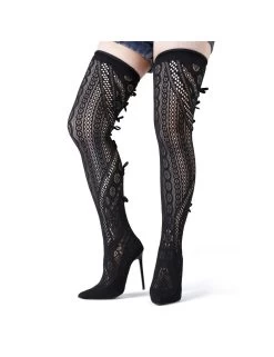 Giaro SARAFINA | BLACK | THIGH BOOTS | Italian Style -Urban Sole Shop giaro sarafina black thigh boots italian style 4